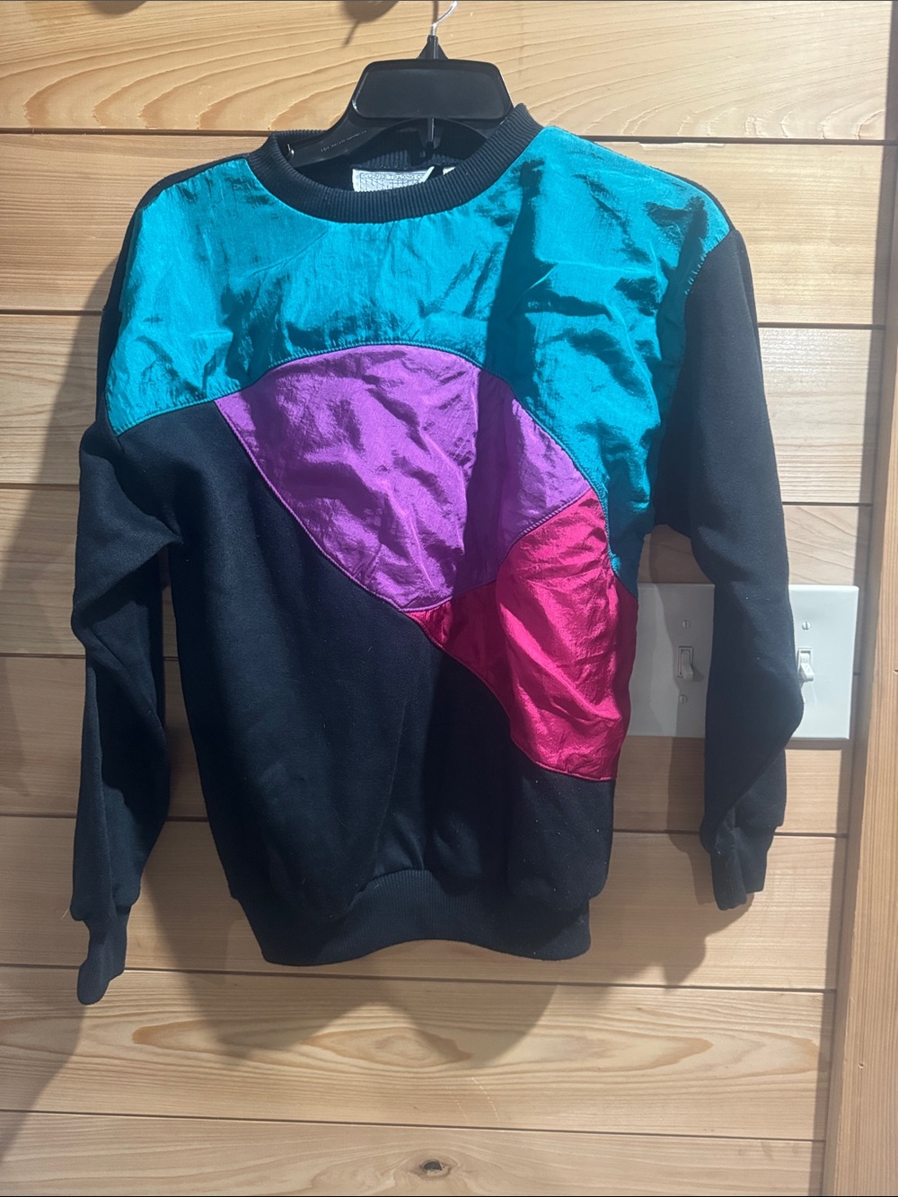 Vintage 90s Colorblock Geometric Sweatshirt